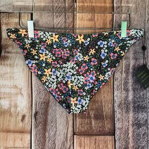 Skatie Swim Bottom Floral Black‎ Size XL Beach Vacation Pool Summer Flower